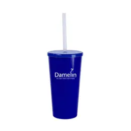 Large Tucan Tumbler With Cap And Straw - Navy